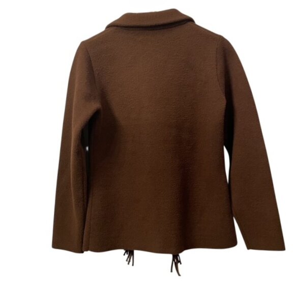 Anthropologie Chocolate Fringe Blazer - Picture 5 of 16